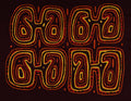 Red And Yellow Classic Design Kuna Mola