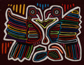 Burgundy And White Gossip Bird Mola