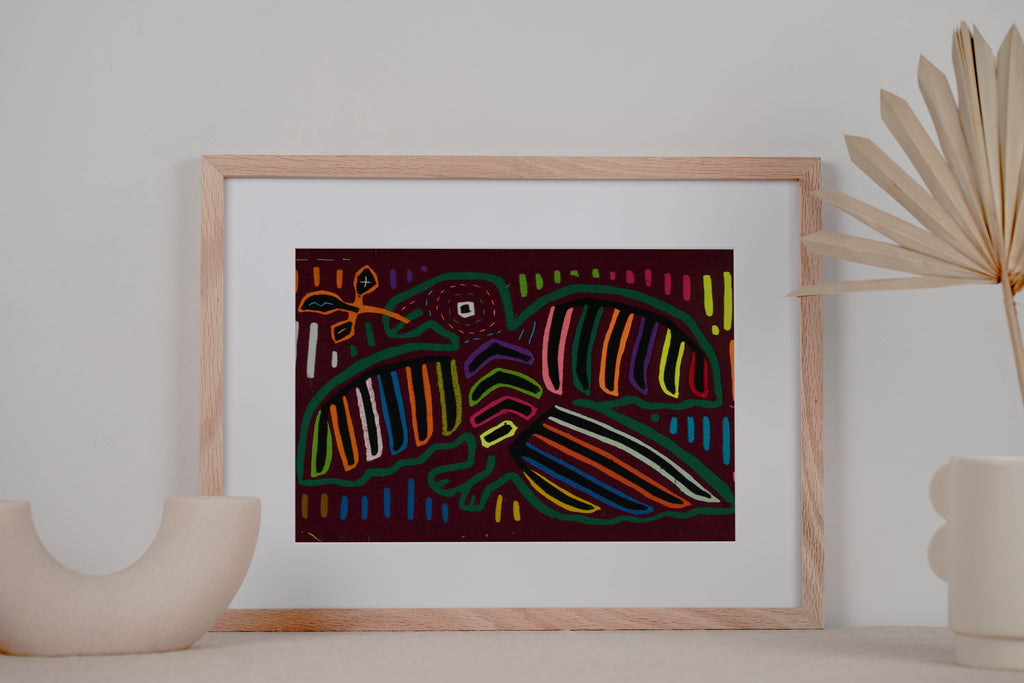 Maroon And Green Peace Dove With Olive Branch Mola