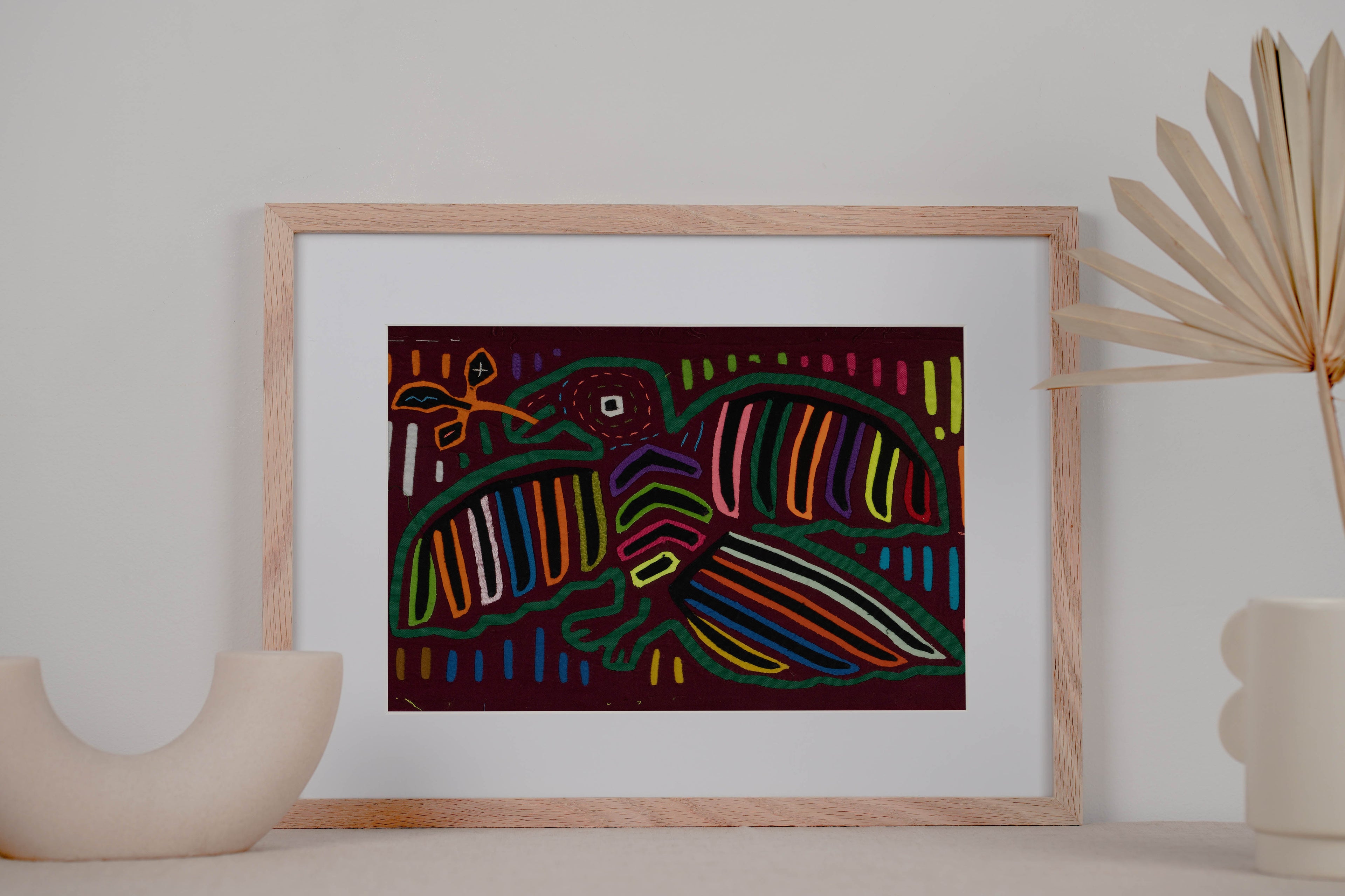 Maroon And Green Peace Dove With Olive Branch Mola