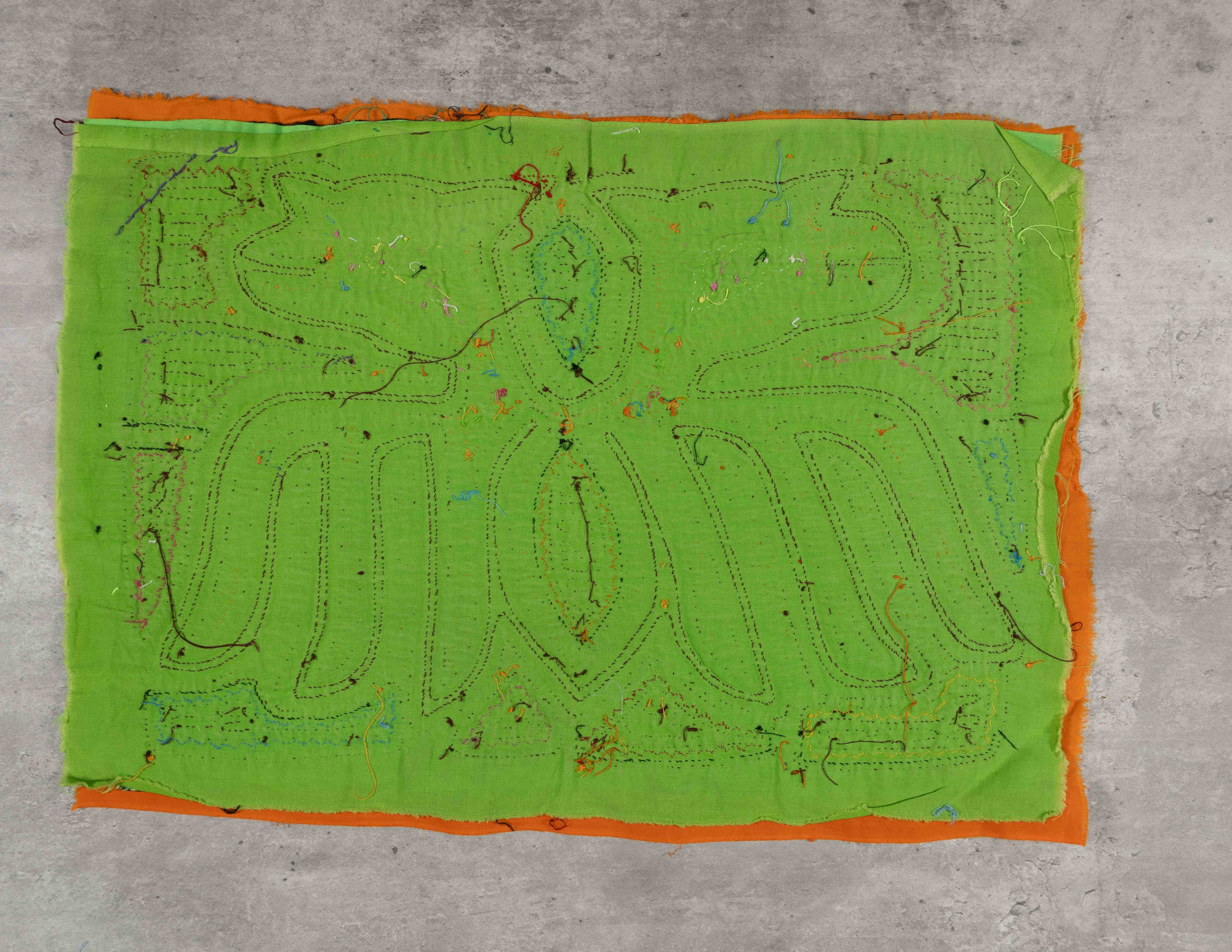 Orange And Green Howling Puppy Dog Mola
