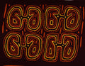 Red And Yellow Classic Design Kuna Mola