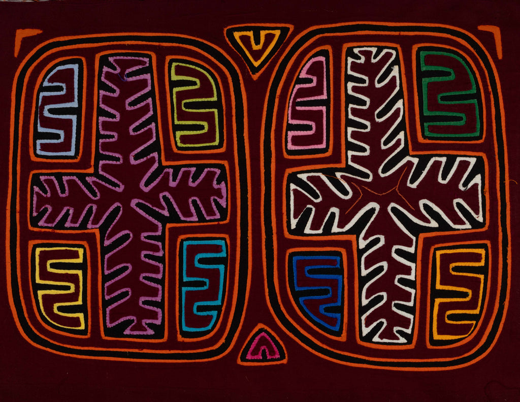 Burgundy And Orange Palm Frond Mola