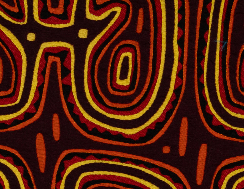 Red And Yellow Classic Design Kuna Mola