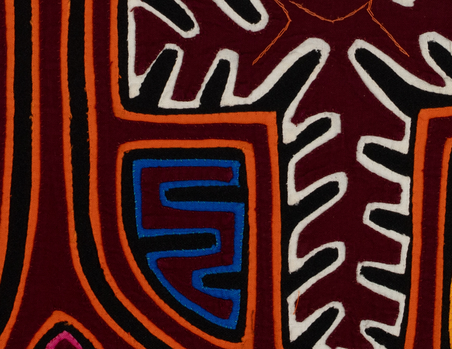 Burgundy And Orange Palm Frond Mola