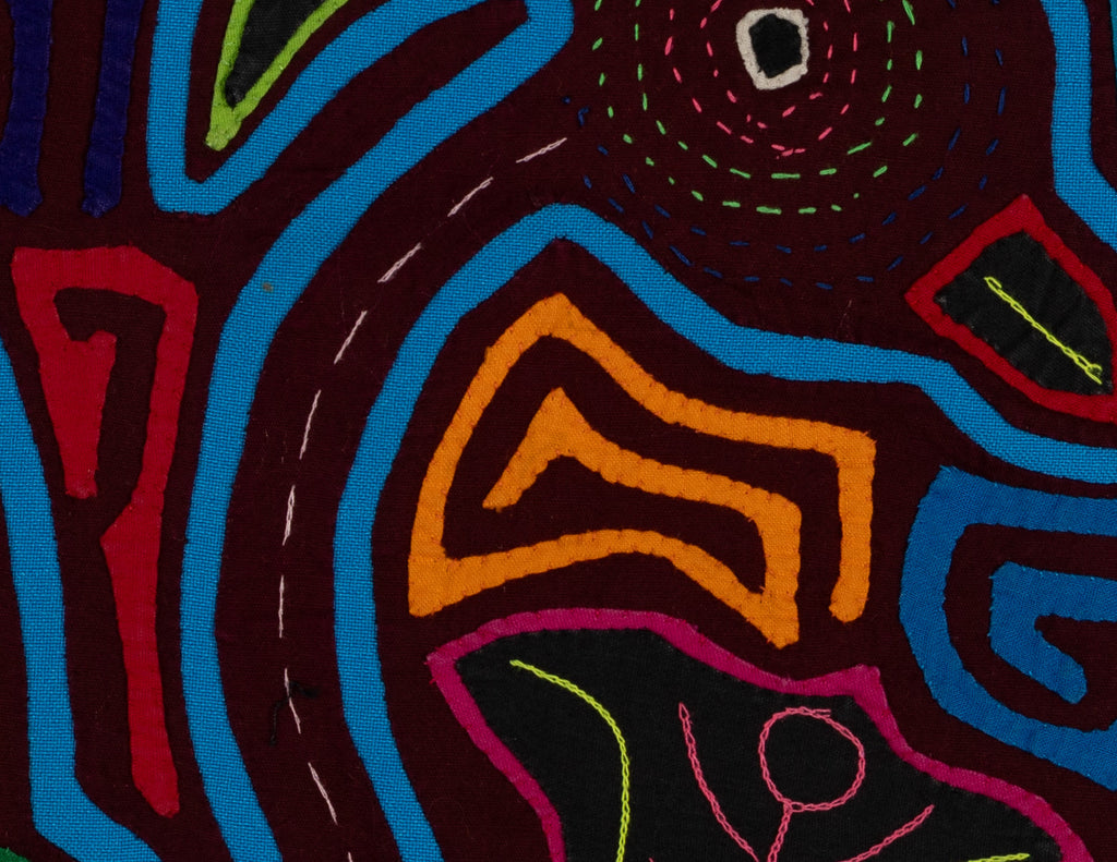 Burgundy And Turquoise Rainforest Jungle Bird Mola