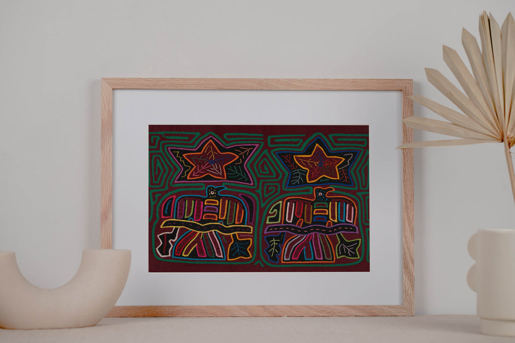 Burgundy And Green Thunderbird And Star Mola