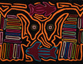 Black And Neon Orange Kingfisher With Fish Mola