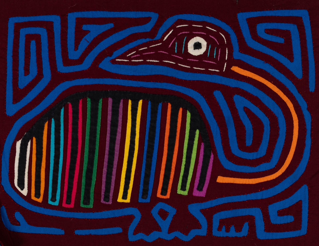 Maroon And Blue Long Neck Goose Mola