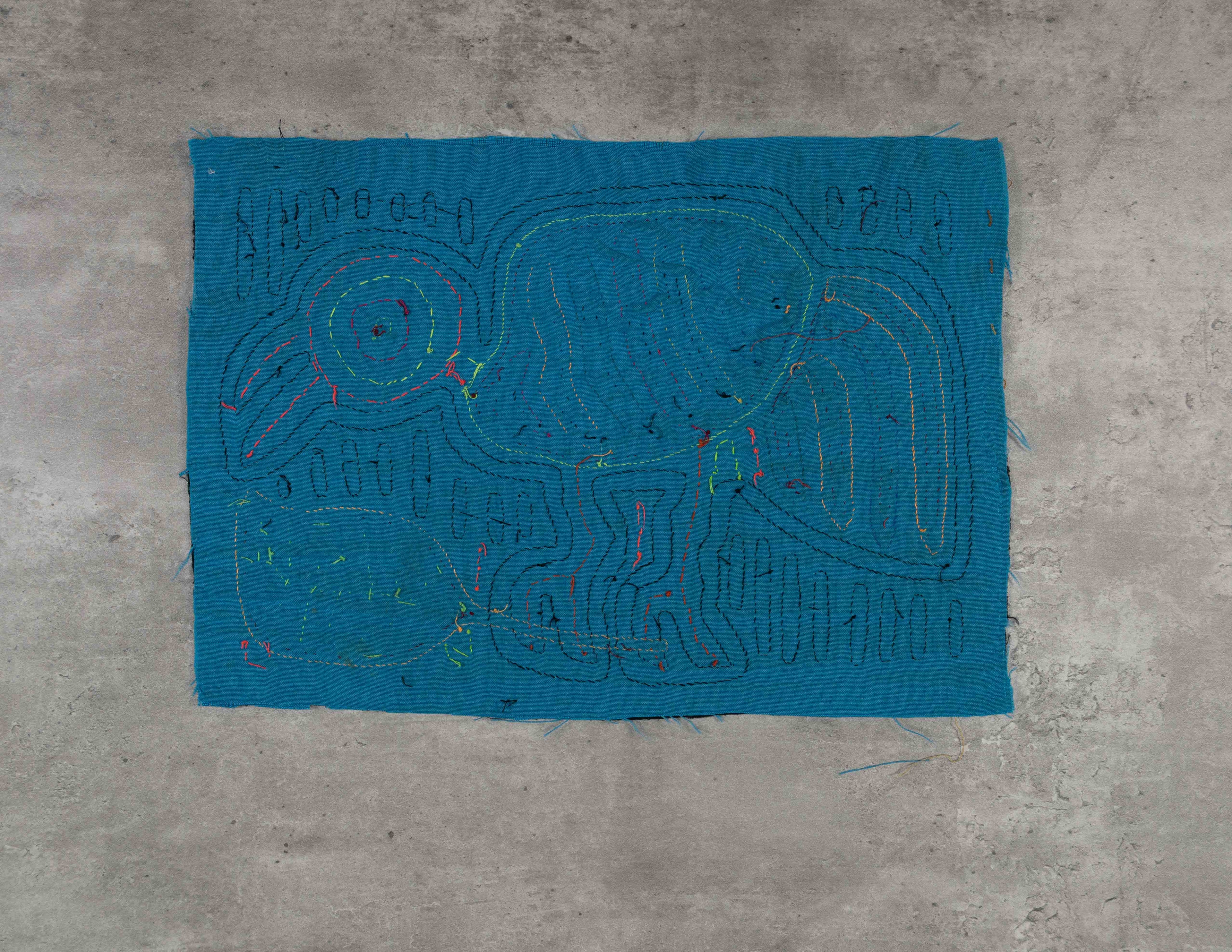 Black And Blue Peace Dove With Olive Branch Mola
