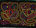 Black Orange And Green Tulip Flower Floral Mola