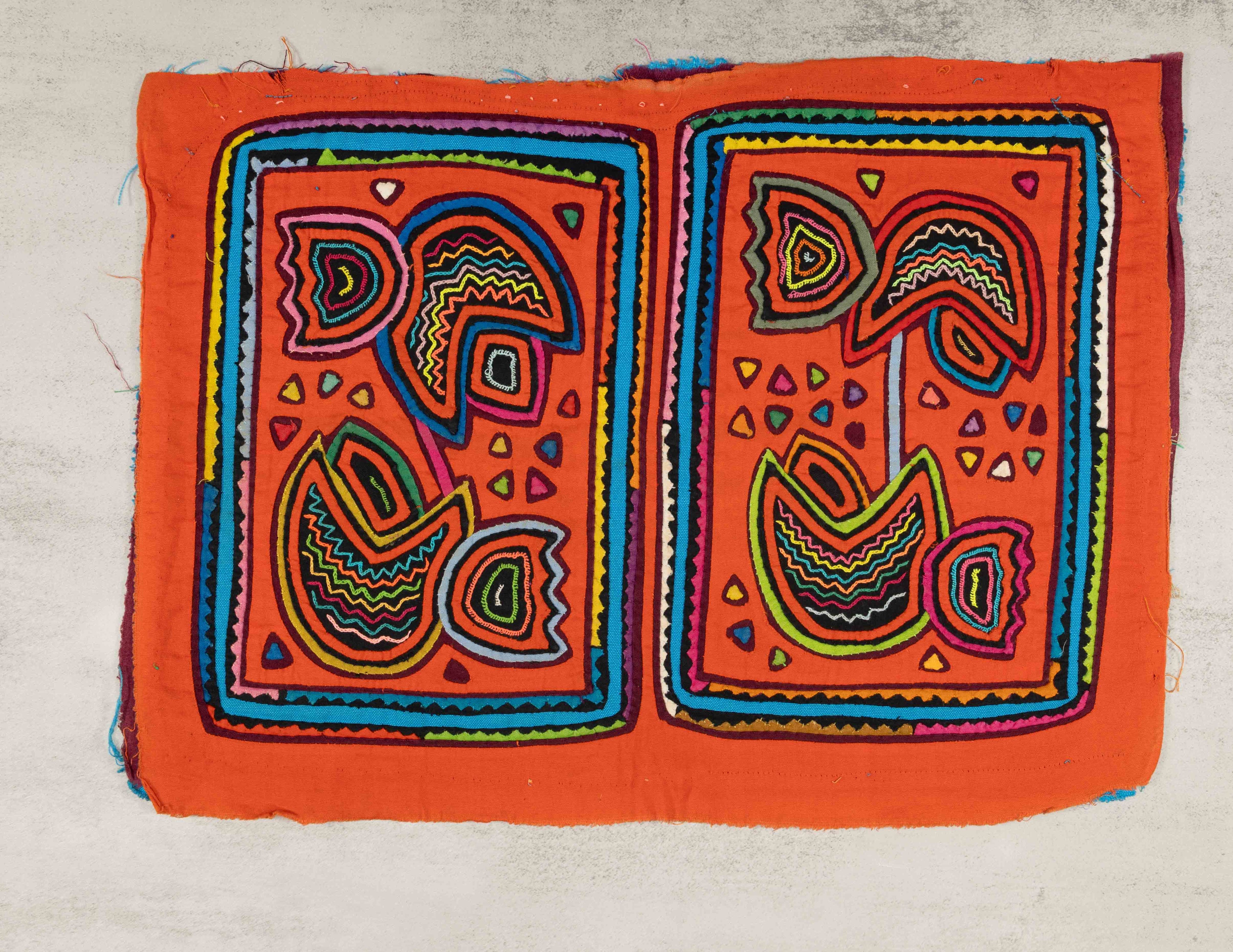 Orange And Blue Garden Variety Flowers Mola