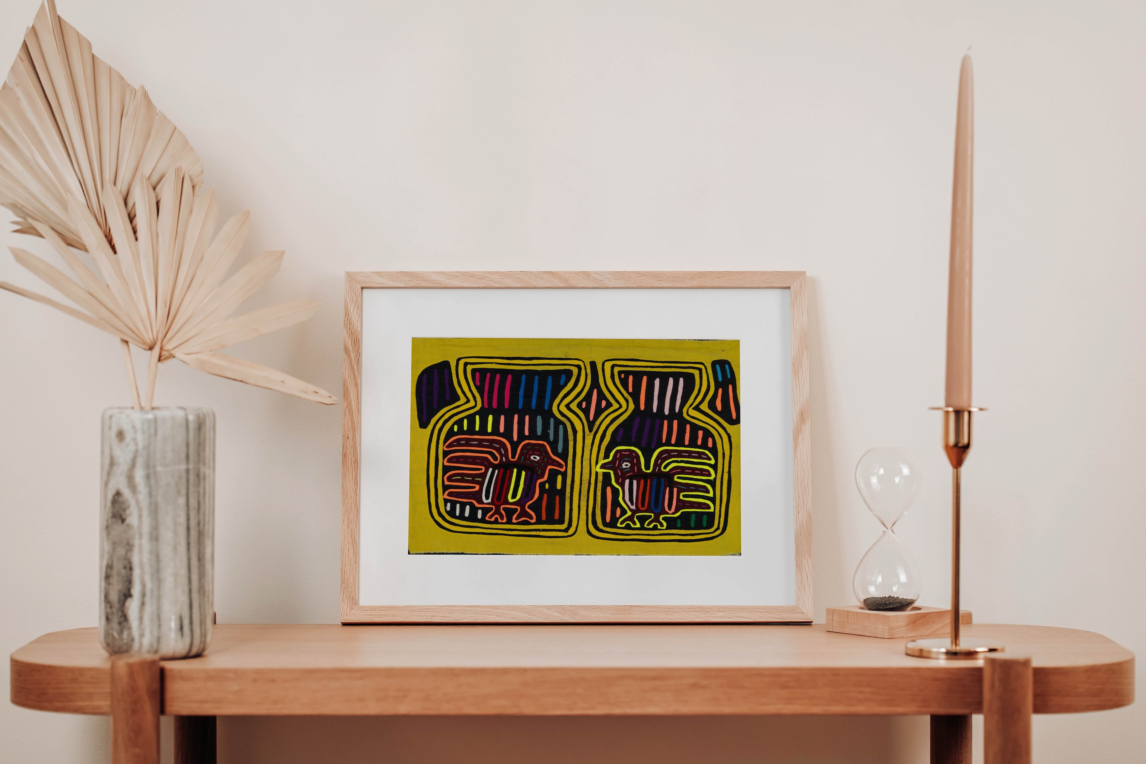 Yellow And Black Bird In A Bottle Mola