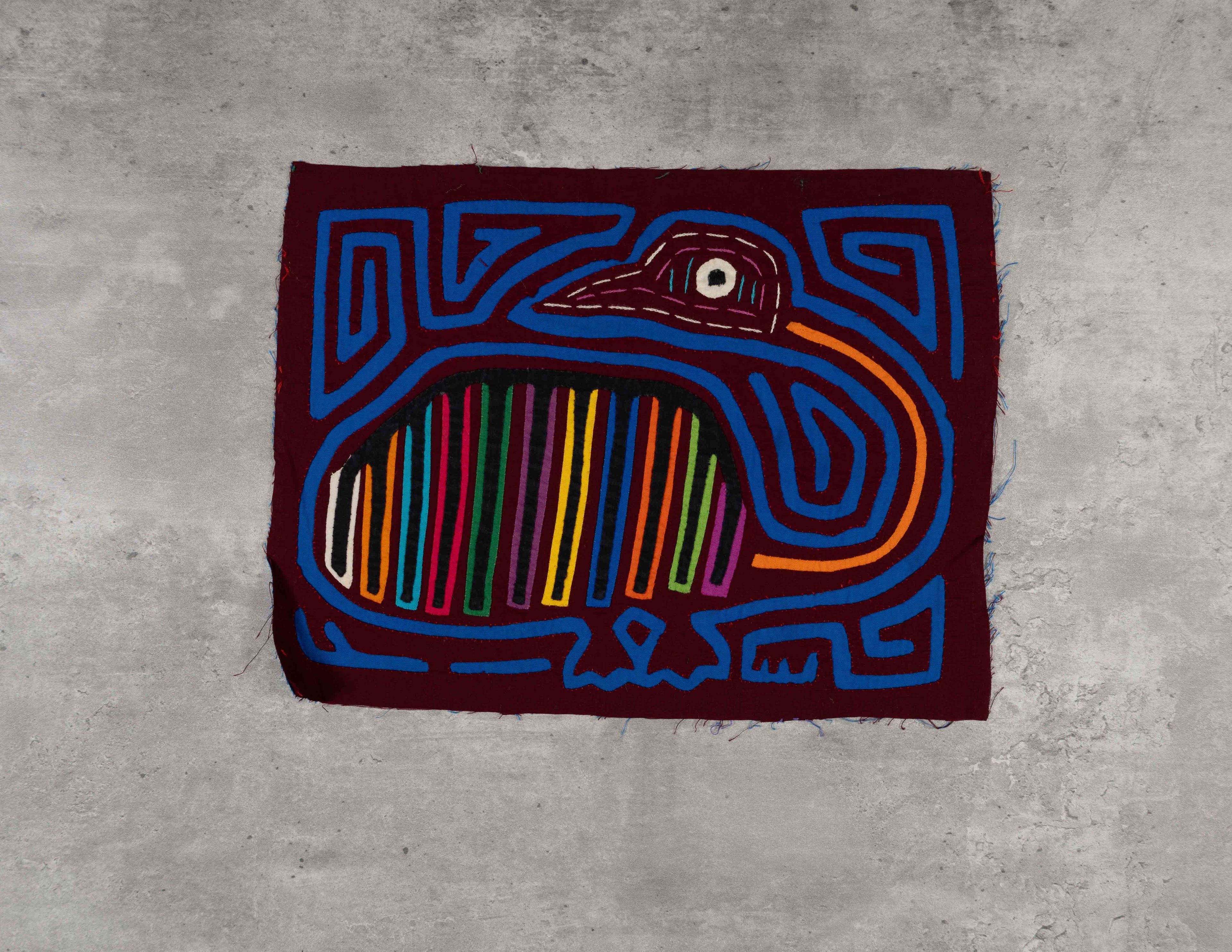Maroon And Blue Long Neck Goose Mola
