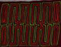 Orange Maroon And Green Tuning fork Mola
