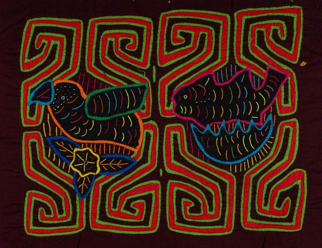 Red And Green Bird And Fish Mola