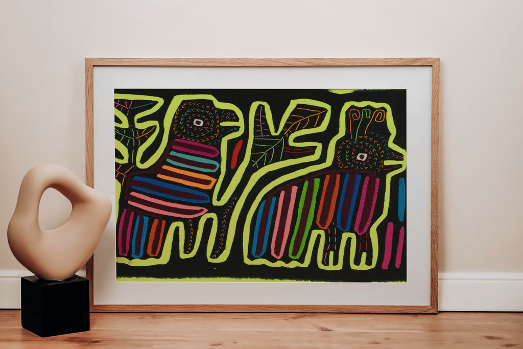Black And Chartreuse Estranged Couple Mola