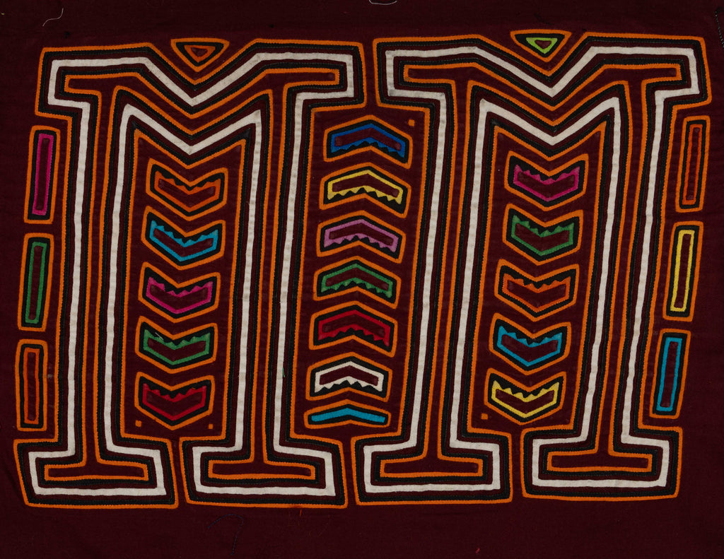 Maroon Orange And White Ladder To Heaven Mola