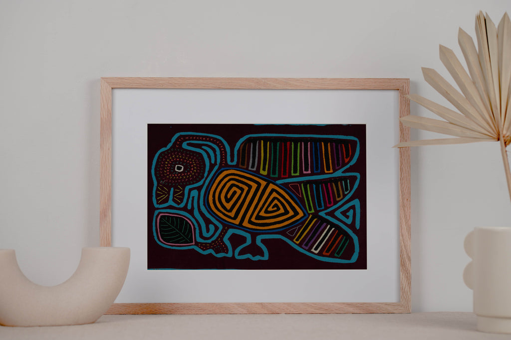 Maroon And Turquoise Goose Bird Mola