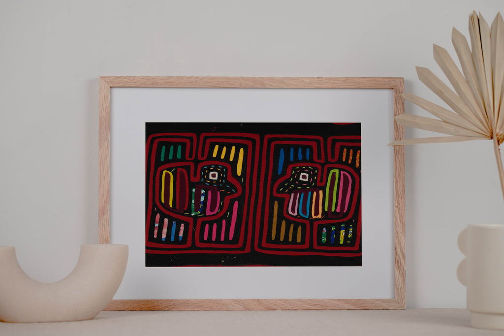 Black And Red Birdcage Mola