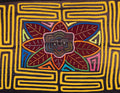 Vintage Black And Gold Sunflower Mola