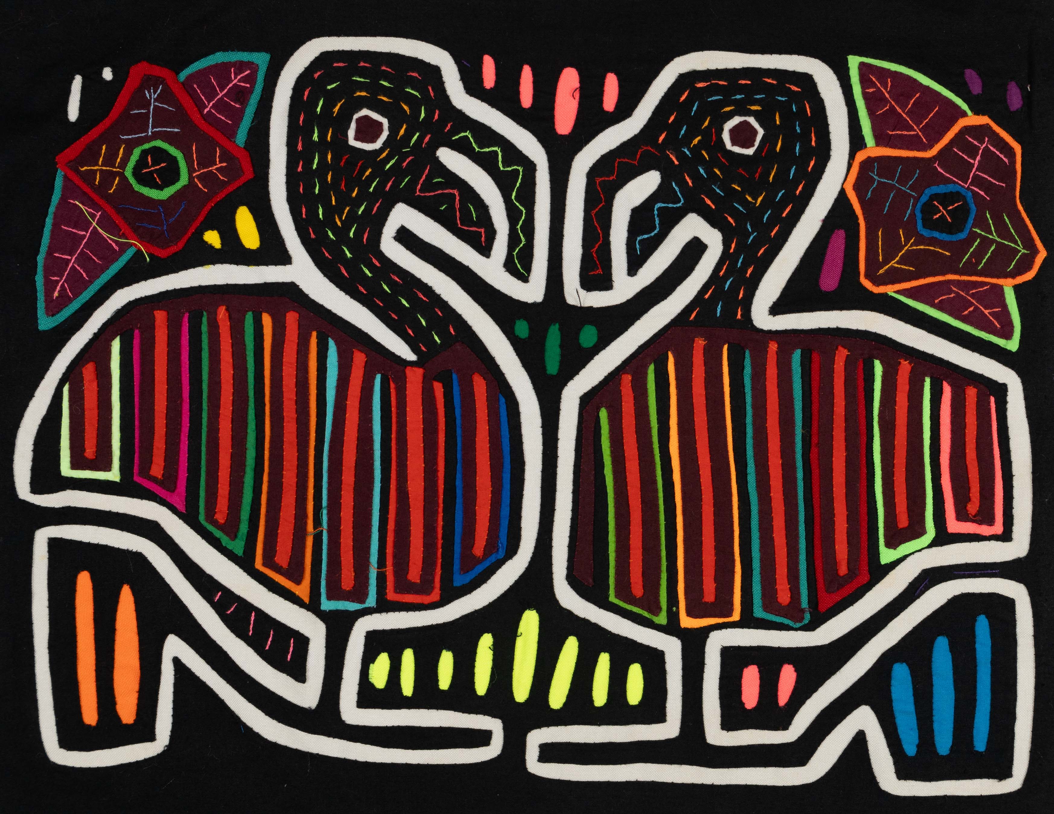 Black And Rainbow Colors Duck Talk Mola