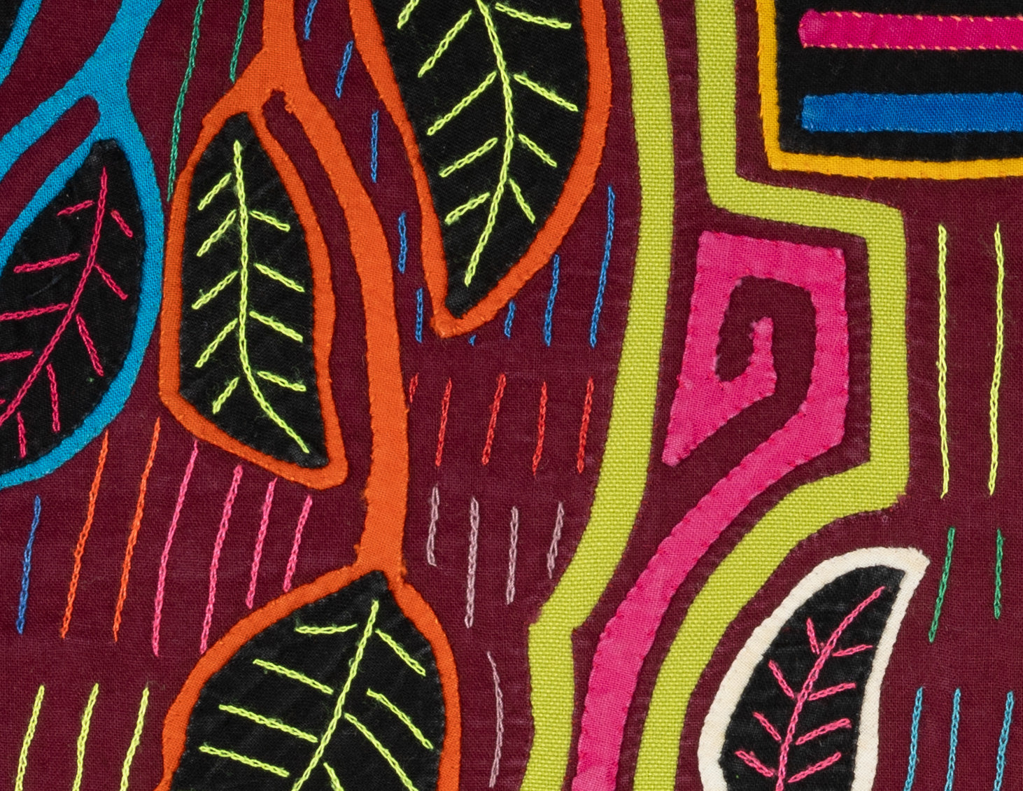 Burgundy And Green Autumn Leaves With Guitar Mola