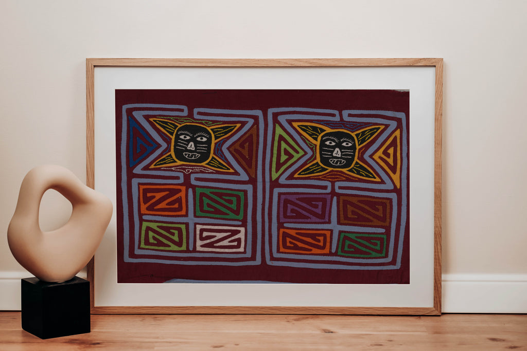 Burgundy Blue And Yellow Sunshine Mola
