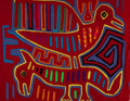 Red And Purple Rainforest Jungle Taxi Mola