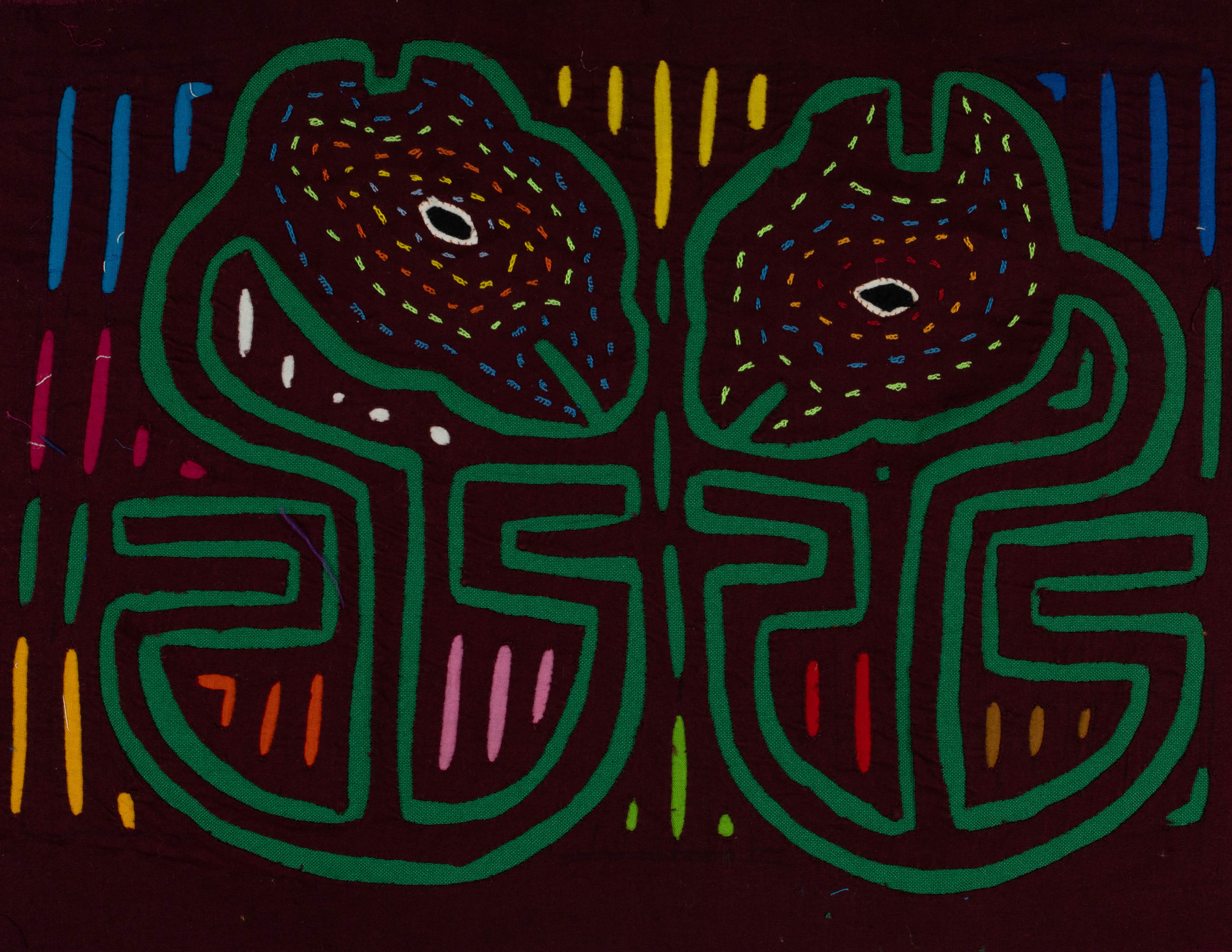 Green And Burgundy Loch Ness Monster Mola
