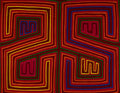 Maroon Red And Yellow Classic Design Kuna Mola