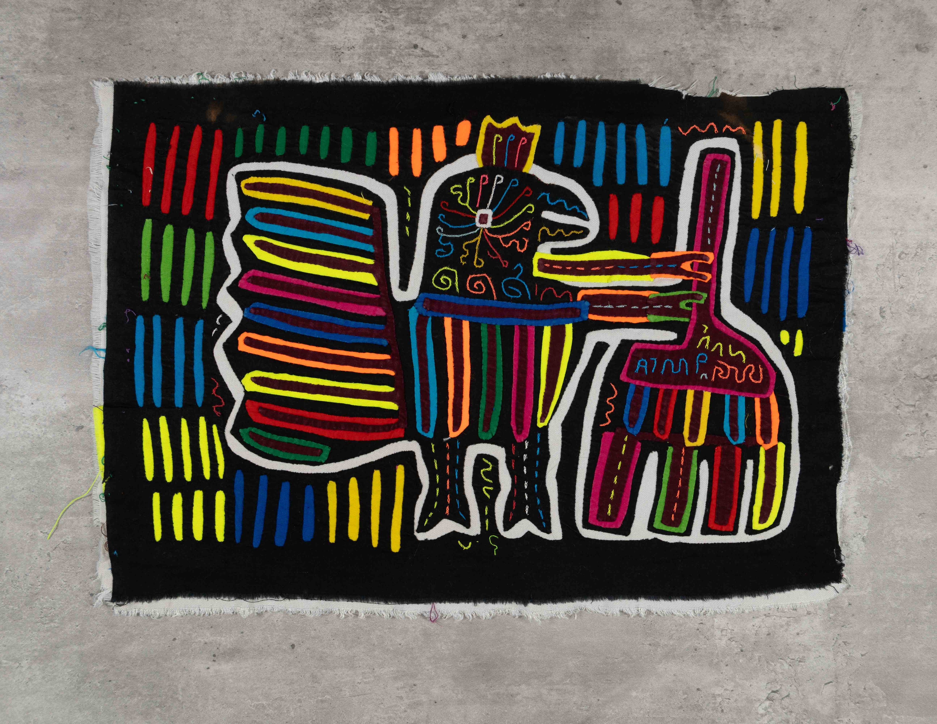 Black And Rainbow Clean Sweep Bird Mola