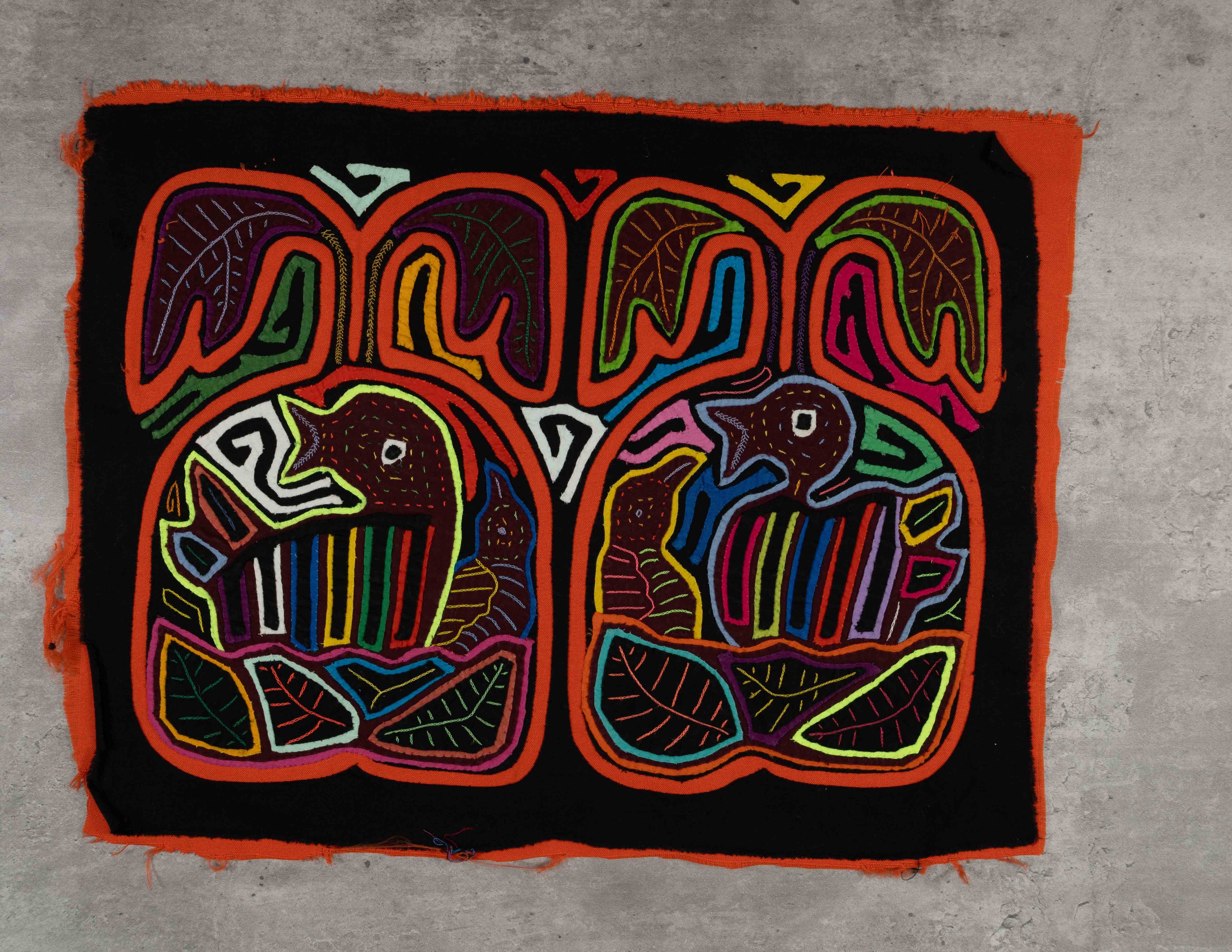 Black And Orange Birdcage Mola