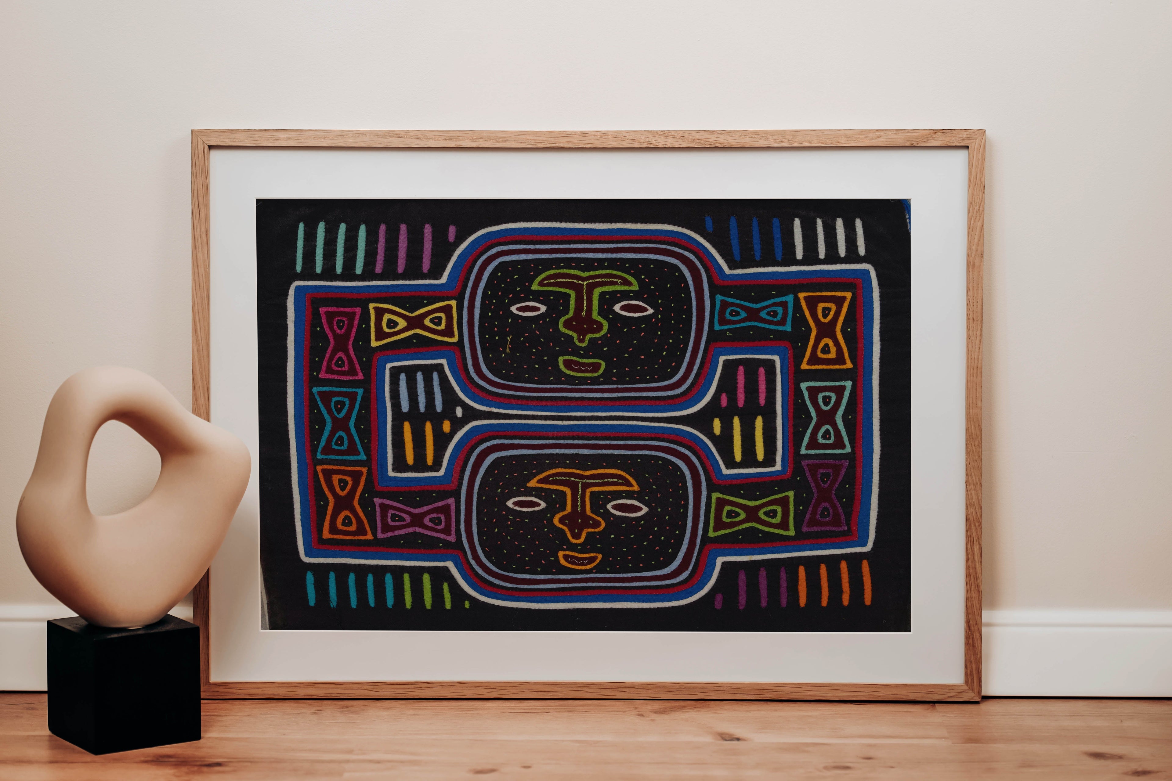 Black Blue And White Moon Man With Bowties Mola