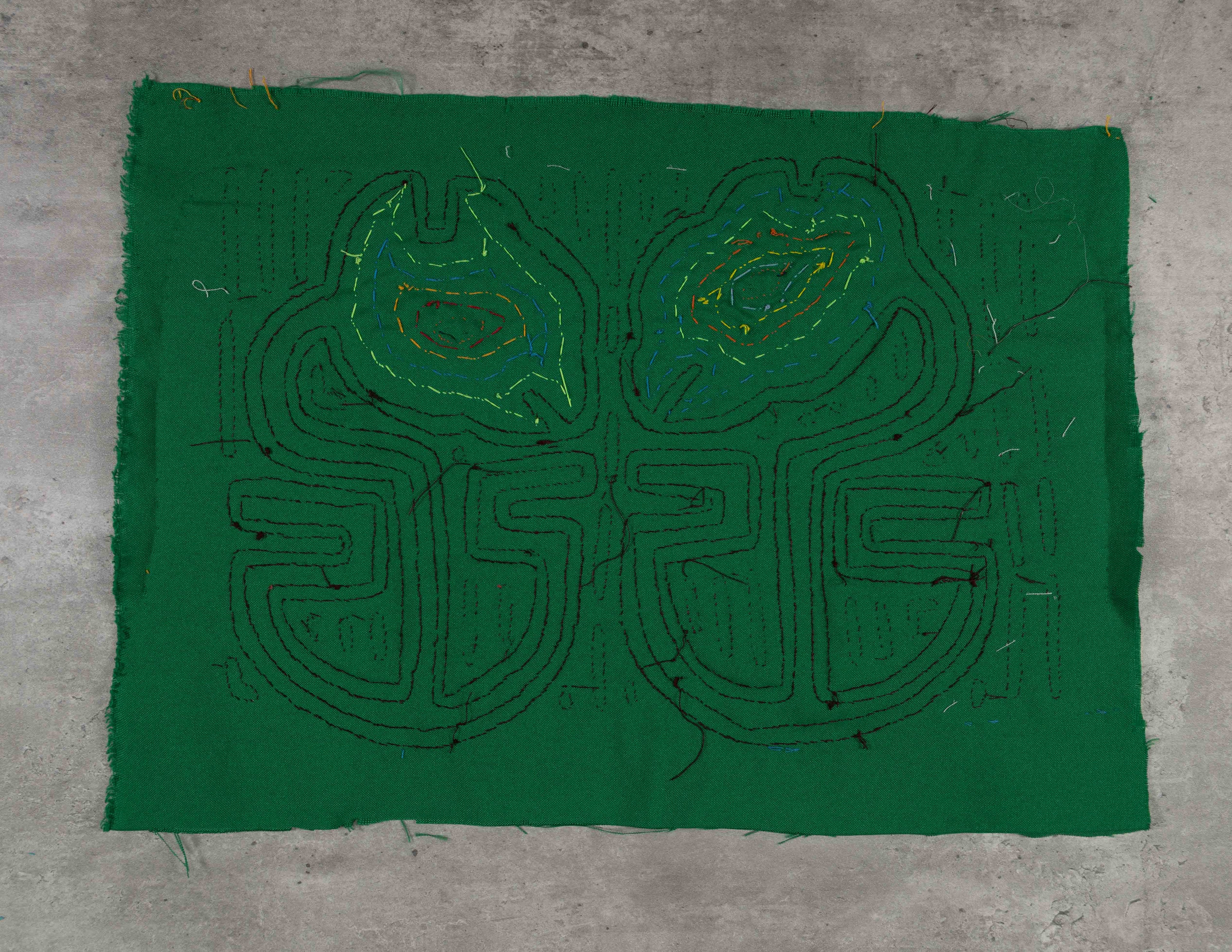Green And Burgundy Loch Ness Monster Mola