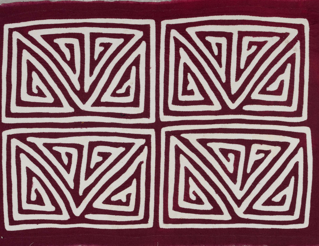 Maroon And White Classic Design Mola