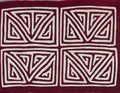Maroon And White Classic Design Mola