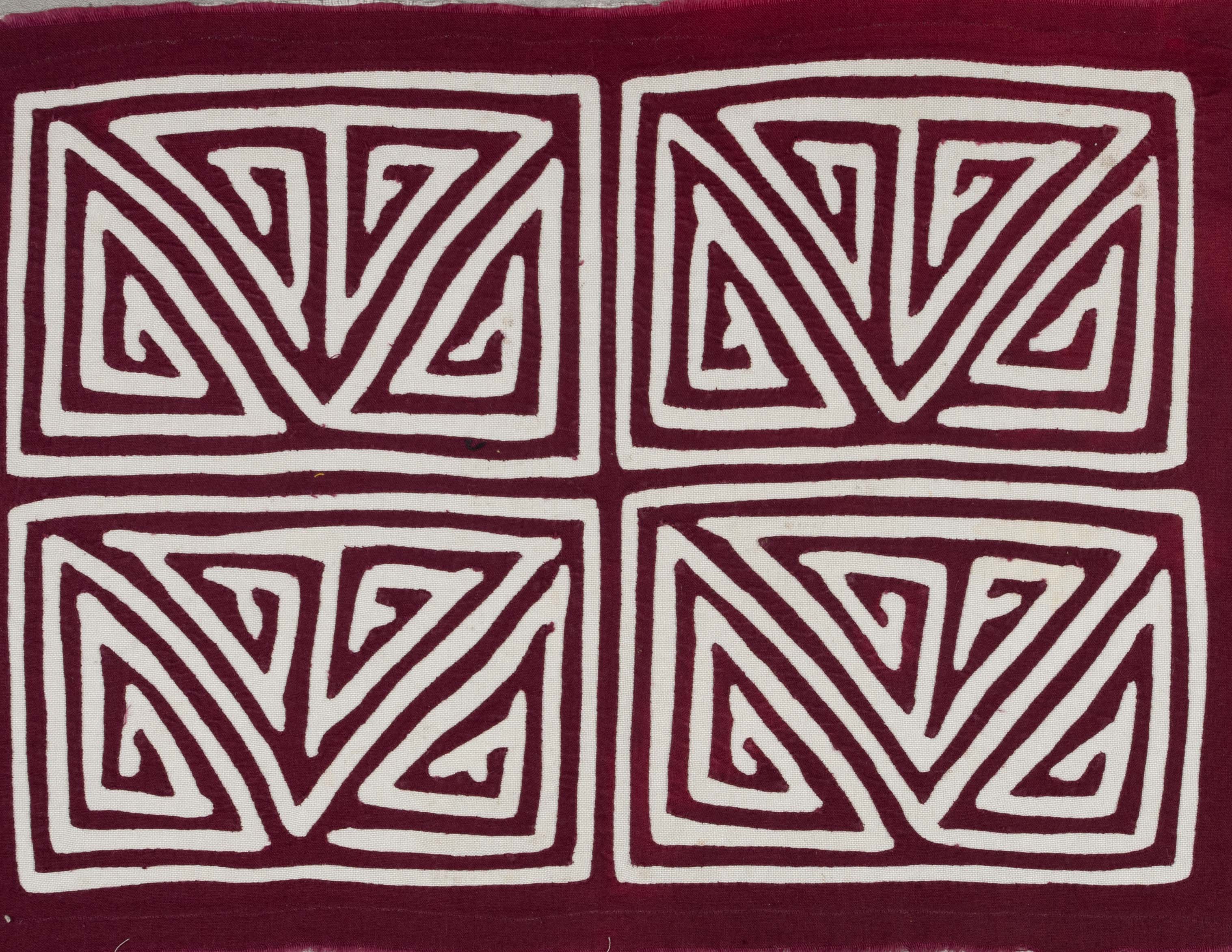 Maroon And White Classic Design Mola