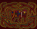Burgundy Orange And Yellow Rainforest Critter Mola