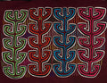 Red Green And Blue Cornstalks Mola