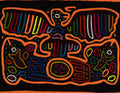 Neon Orange Kingfisher With Fish Mola