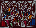 Burgundy And Light Blue Optical Illusion Mola