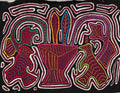 Black Red And White Grain Pestel And Mortar Mola