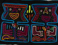 Black And Blue Twin Sisters Mola