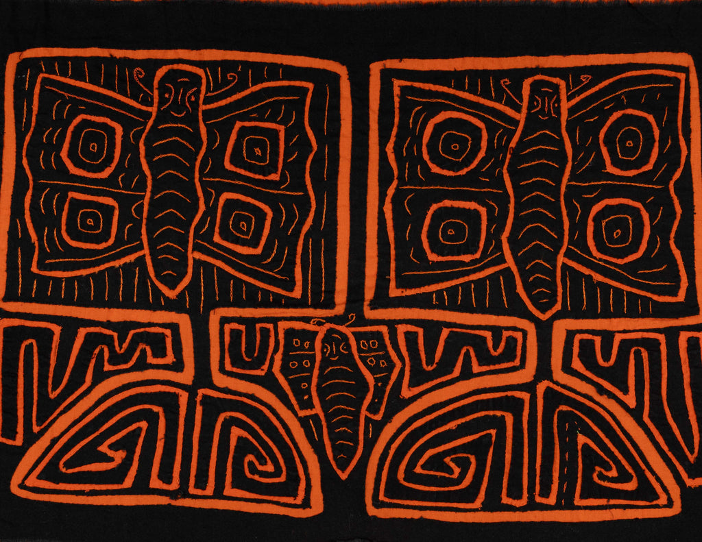 Black And Orange Butterfly Mola