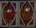 Black White And Burgundy White Face Monkey Mola