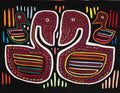 Black And Red Lovesick Geese Mola