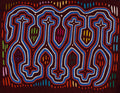 Burgundy And Blue Christian Crosses Mola