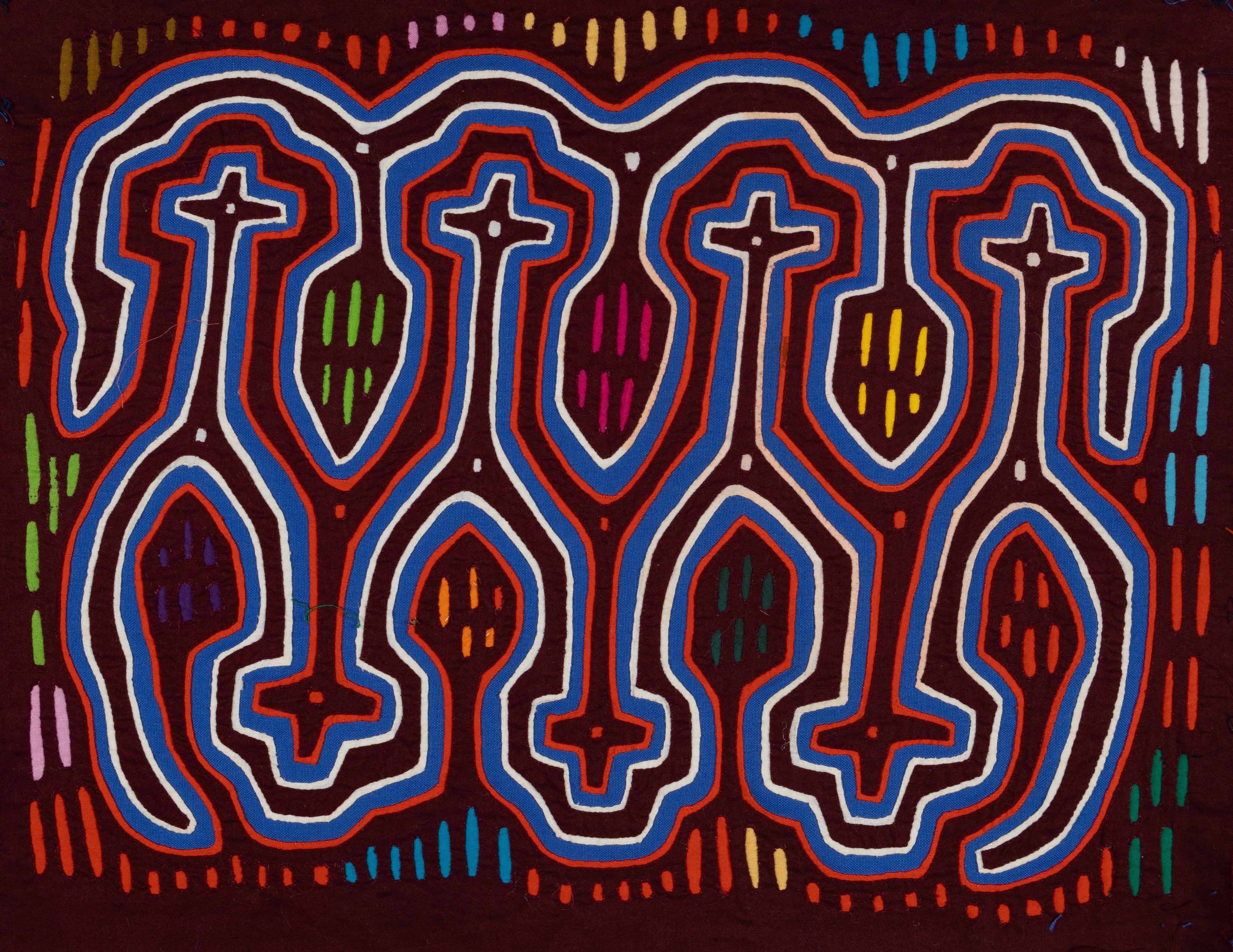 Burgundy And Blue Christian Crosses Mola