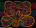 Red And Gold Puppy Dog With Puppies Mola